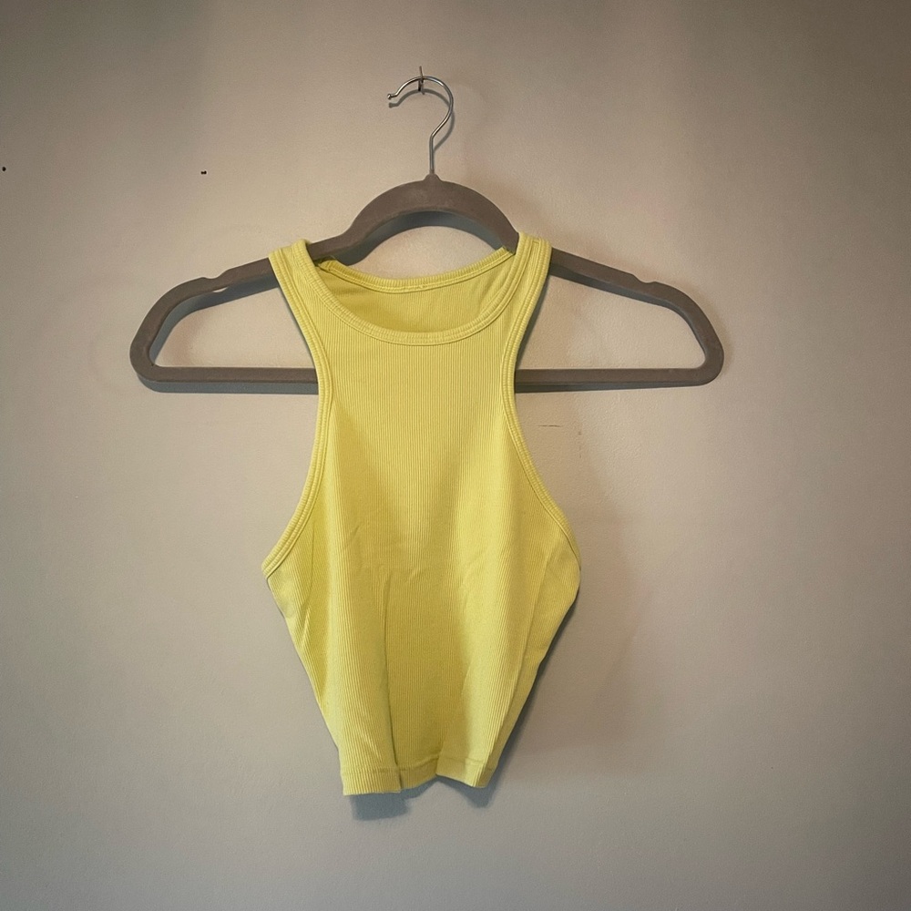 Lululemon LA Front Racer Crop Tank - Lemon Vibe - Picture 3 of 7